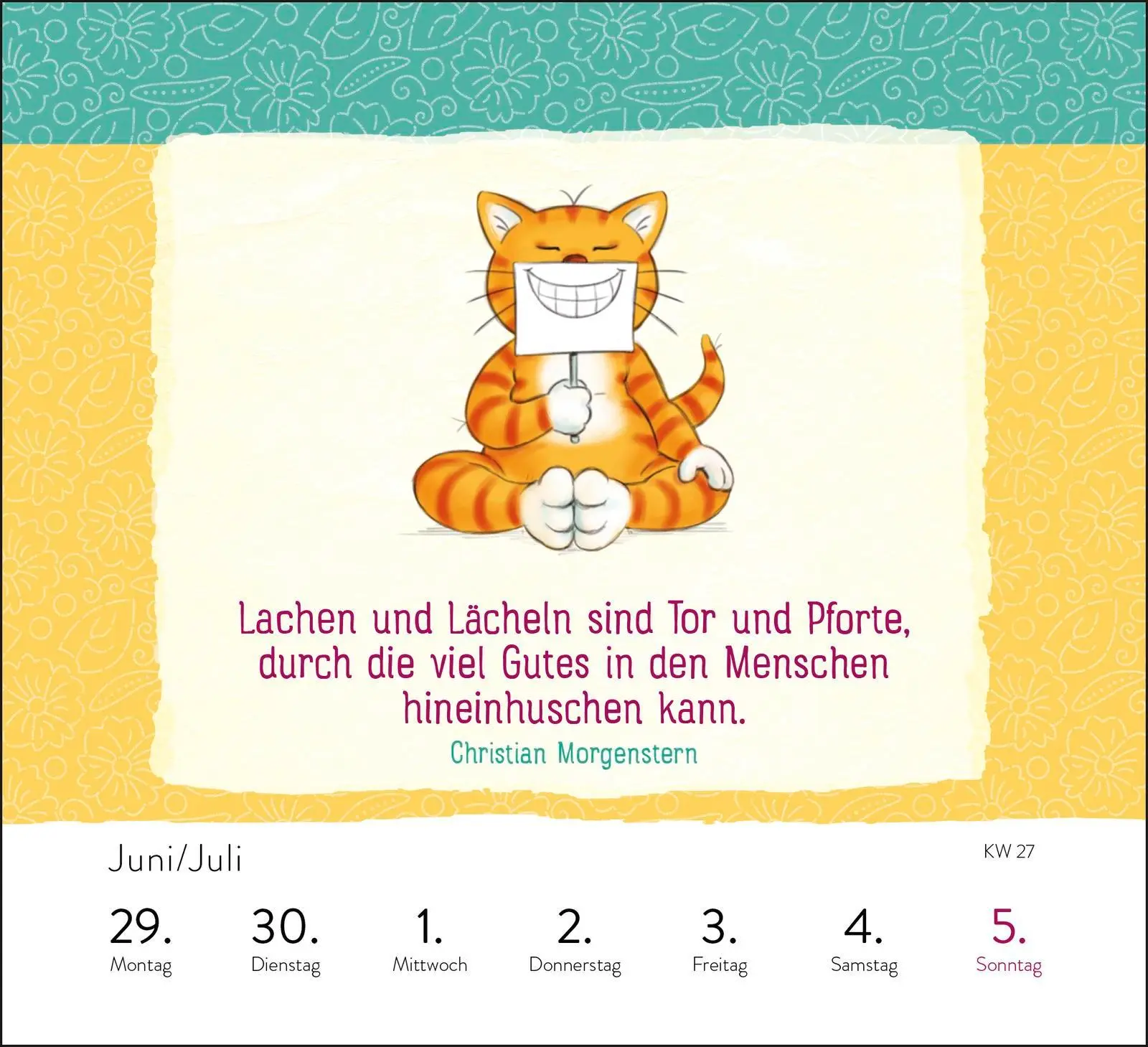 Bild: 4260308345760 | Wochenkalender 2026: Om-Katze: In der Ruhe liegt die Kraft | Verlag