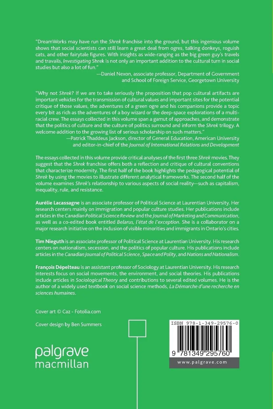Rückseite: 9781349295760 | Investigating Shrek | Power, Identity, and Ideology | Taschenbuch | xi
