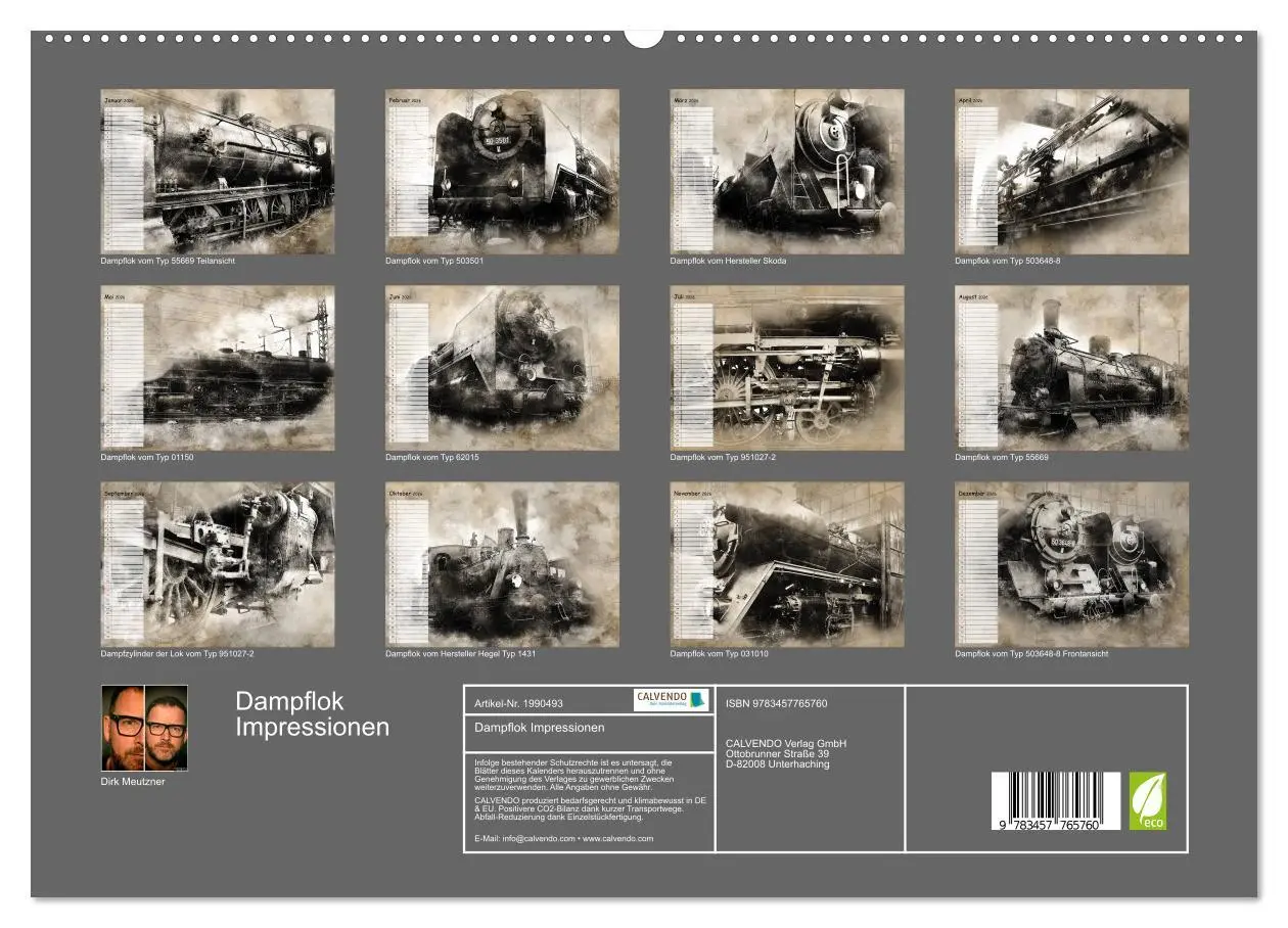 Bild: 9783457765760 | Dampflok Impressionen (hochwertiger Premium Wandkalender 2026 DIN...