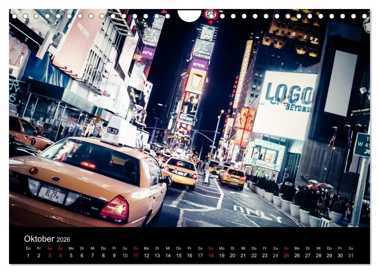 Bild: 9783516165760 | New York (Wandkalender 2026 DIN A4 quer), CALVENDO Monatskalender