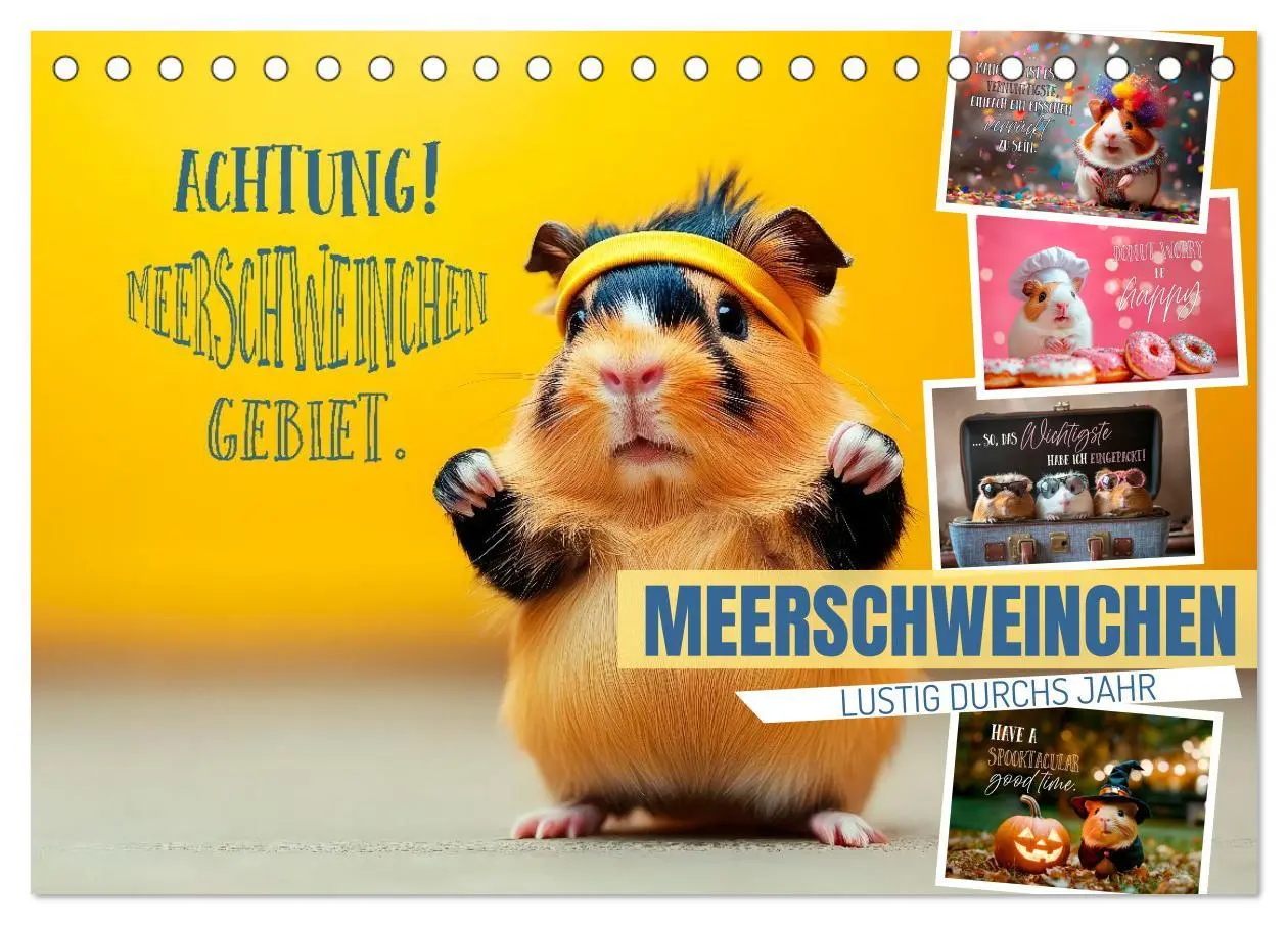 Cover: 9783516235760 | Meerschweinchen LUSTIG DURCHS JAHR (Tischkalender 2026 DIN A5...