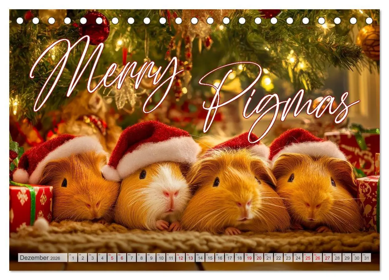 Bild: 9783516235760 | Meerschweinchen LUSTIG DURCHS JAHR (Tischkalender 2026 DIN A5...