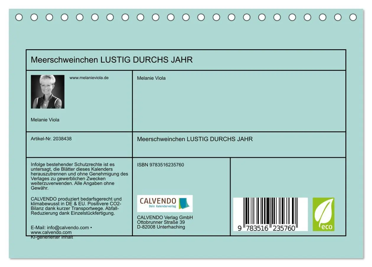 Bild: 9783516235760 | Meerschweinchen LUSTIG DURCHS JAHR (Tischkalender 2026 DIN A5...