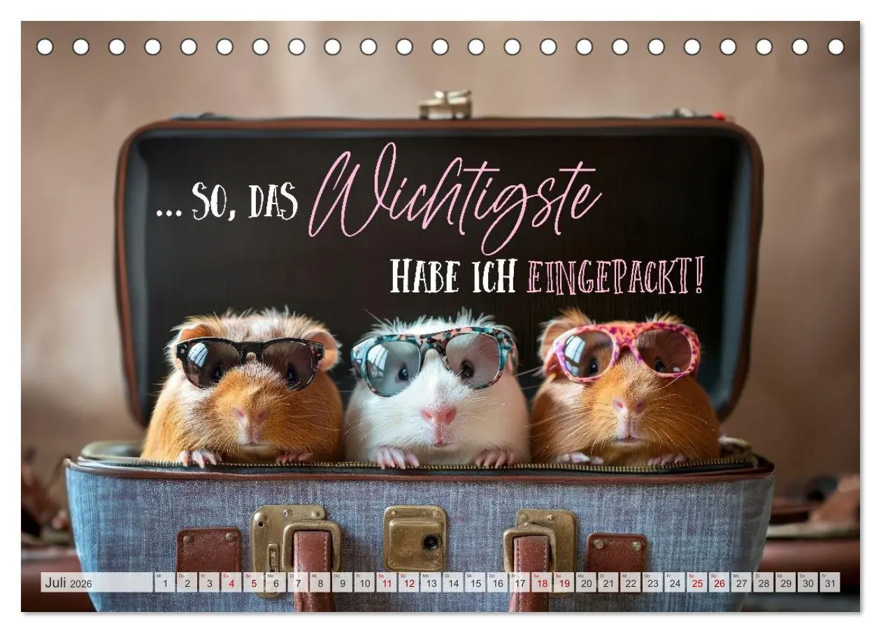 Bild: 9783516235760 | Meerschweinchen LUSTIG DURCHS JAHR (Tischkalender 2026 DIN A5...