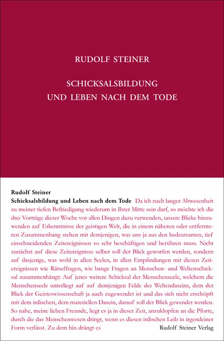 Cover: 9783727415760 | Schicksalsbildung und Leben nach dem Tode | Rudolf Steiner | Buch