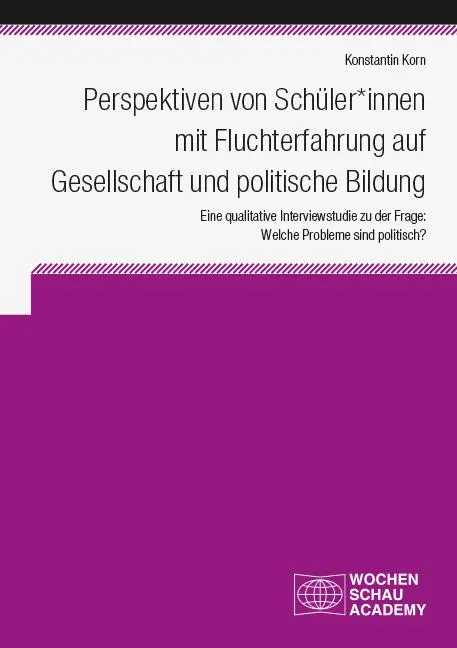 Cover: 9783734415760 | Perspektiven von Schüler*innen mit Fluchterfahrung auf Gesellschaft...