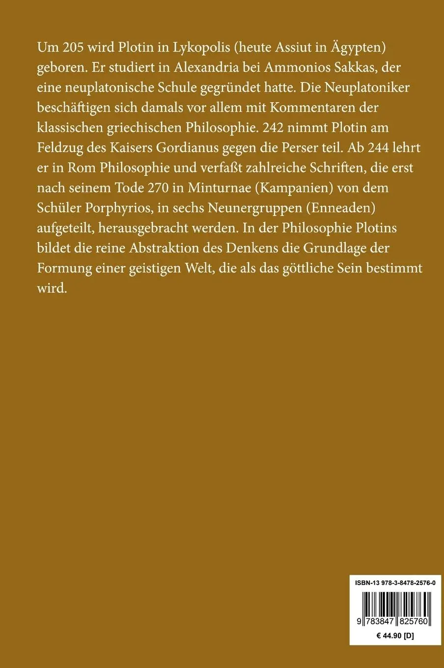 Rückseite: 9783847825760 | Enneaden (Großdruck) | Plotin | Buch | HC runder Rücken kaschiert