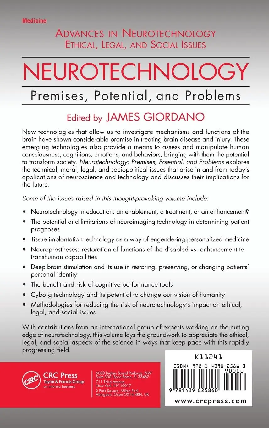 Rückseite: 9781439825860 | Neurotechnology | Premises, Potential, and Problems | James Giordano