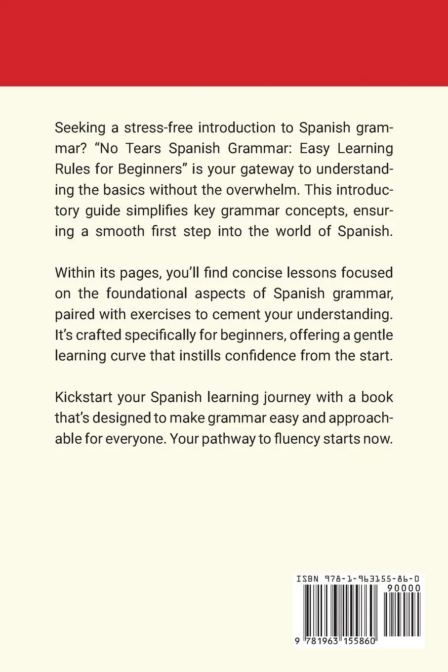 Rückseite: 9781963155860 | No Tears Spanish Grammar | Olivia Bennett | Taschenbuch | Englisch