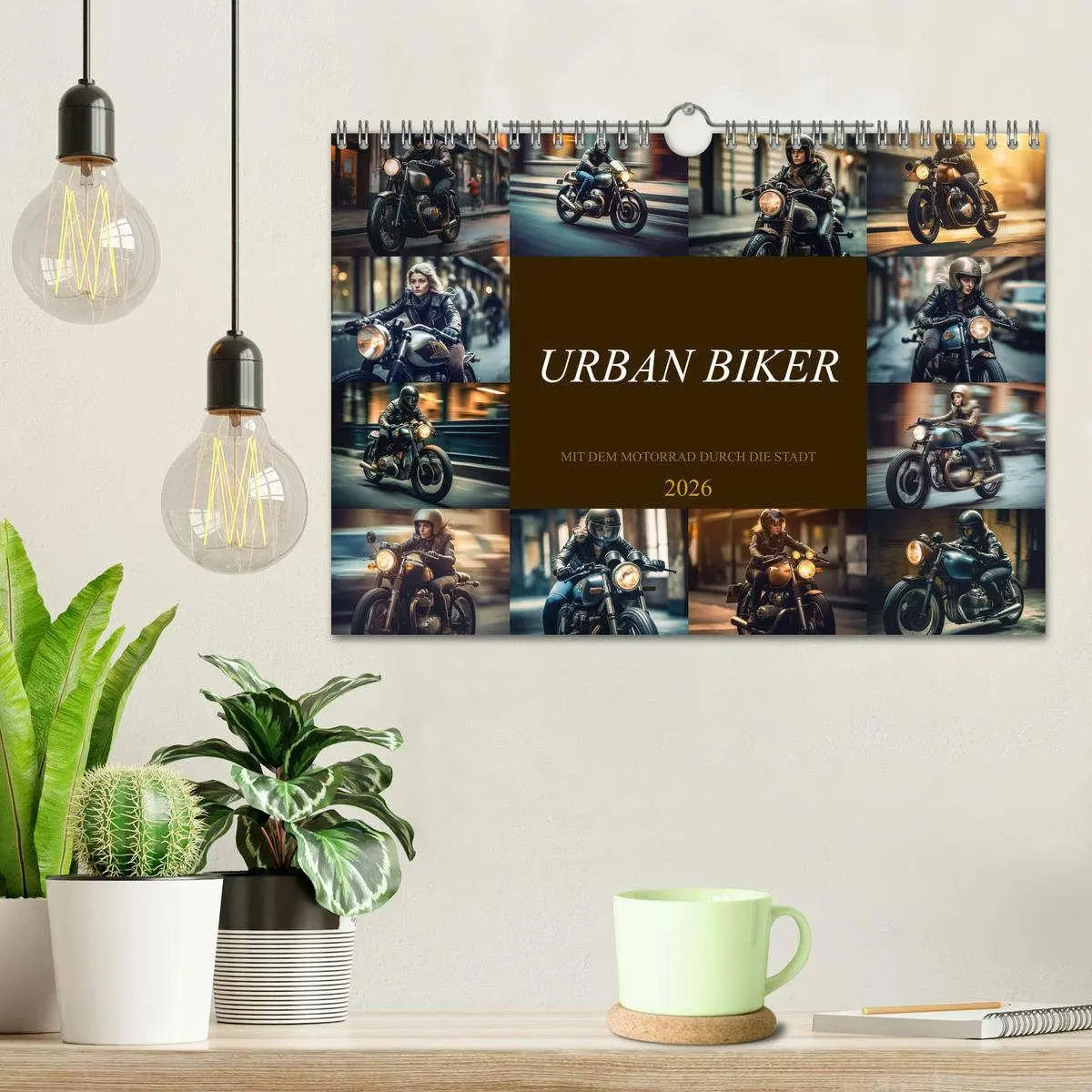 Bild: 9783457375860 | Urban Biker (Wandkalender 2026 DIN A4 quer), CALVENDO Monatskalender