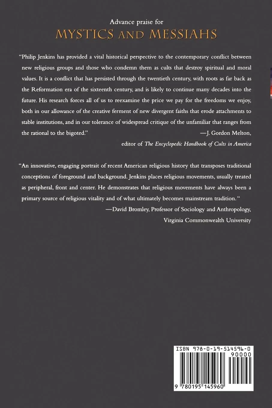 Rückseite: 9780195145960 | Mystics and Messiahs | Cults and New Religions in American History