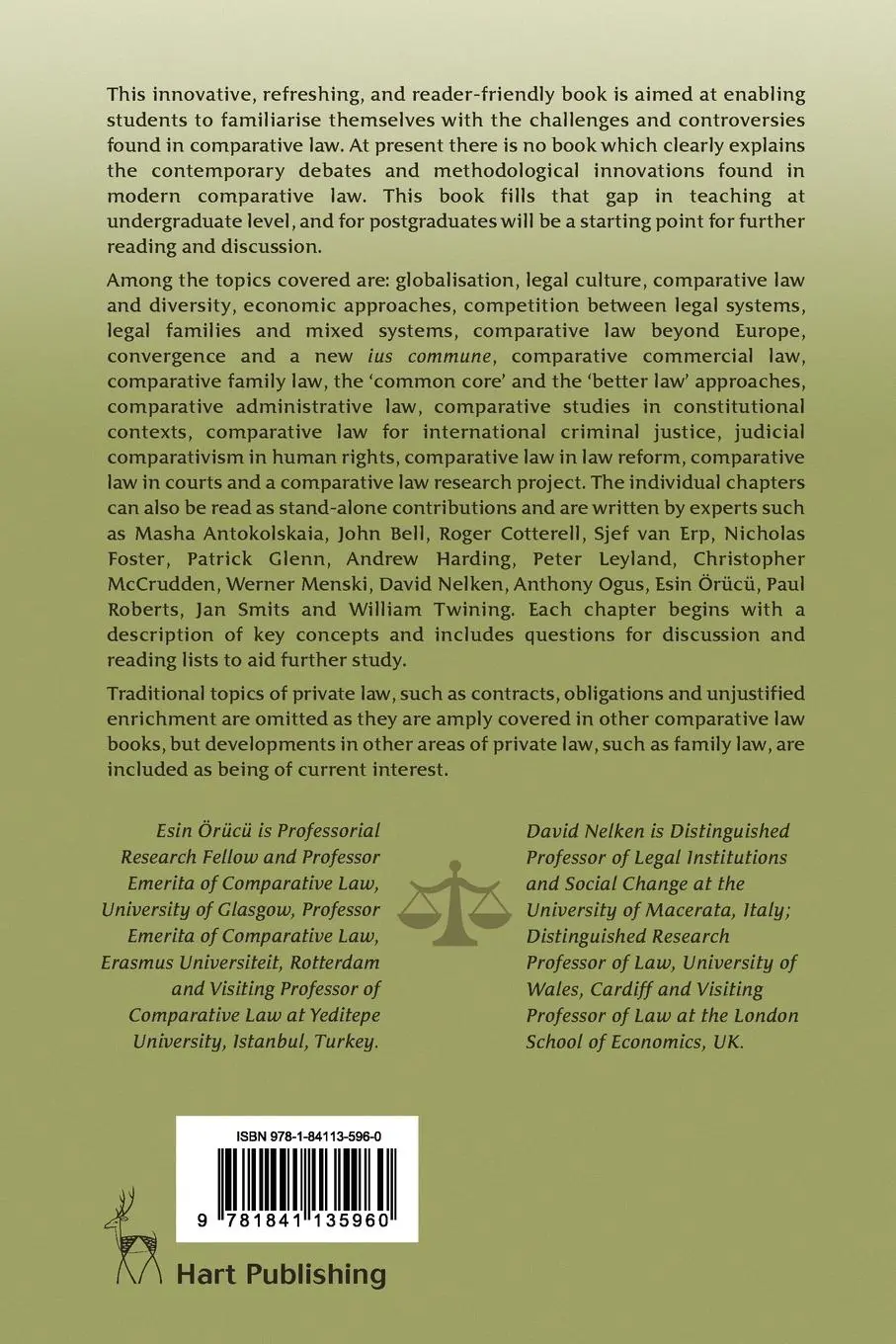 Rückseite: 9781841135960 | Comparative Law | A Handbook | Esin Orucu (u. a.) | Taschenbuch | 2007
