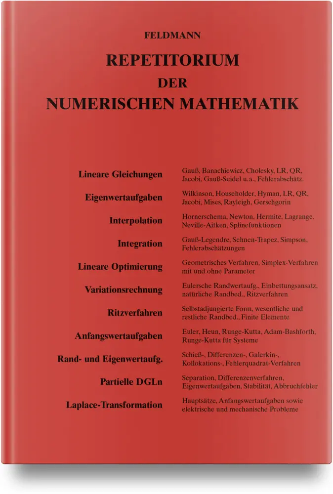 Cover: 9783446475960 | Repetitorium der Numerischen Mathematik | Dietrich Feldmann | Buch