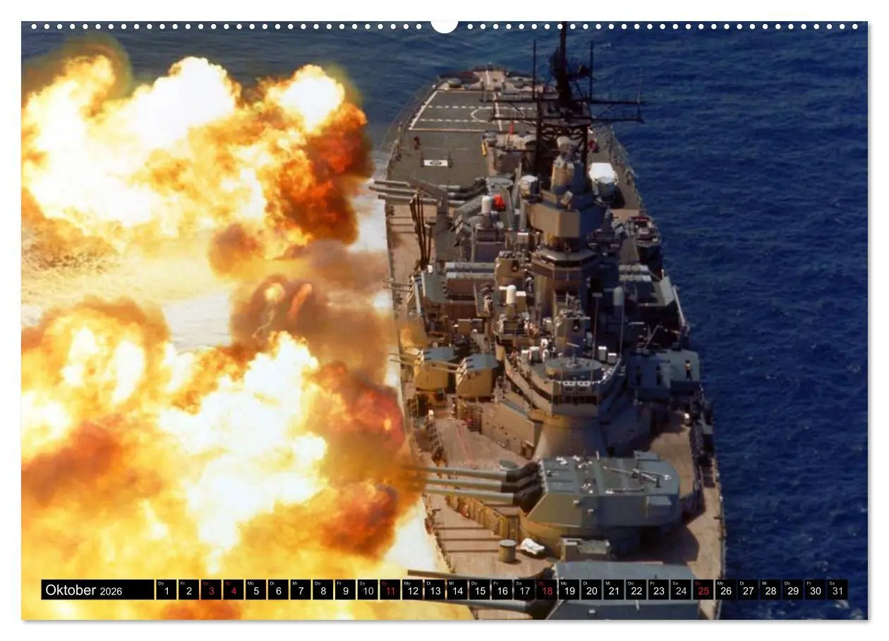 Bild: 9783516145960 | Kriegsschiffe der USA (Wandkalender 2026 DIN A2 quer), CALVENDO...