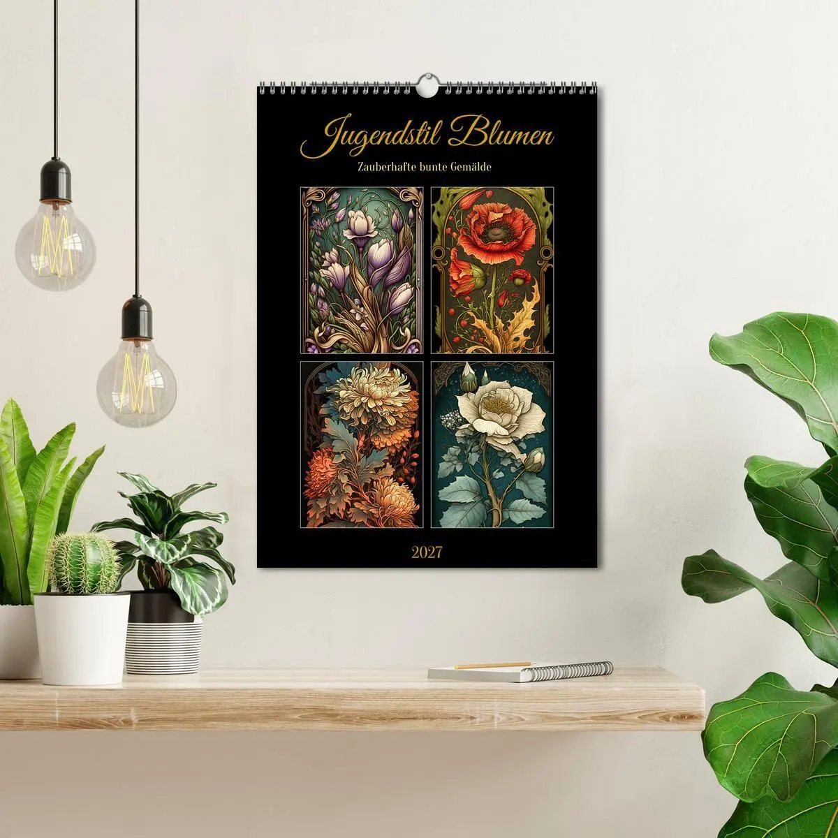Bild: 9783569305960 | Jugendstil Blumen (Wandkalender 2027 DIN A3 hoch), CALVENDO...