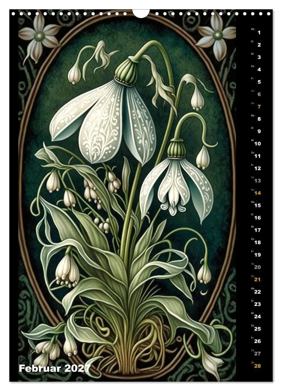 Bild: 9783569305960 | Jugendstil Blumen (Wandkalender 2027 DIN A3 hoch), CALVENDO...