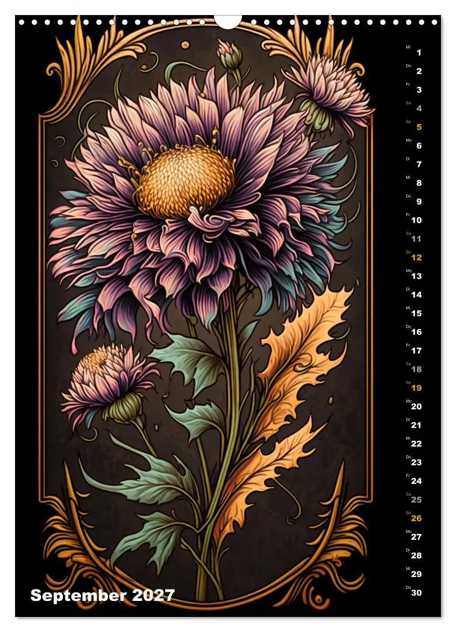 Bild: 9783569305960 | Jugendstil Blumen (Wandkalender 2027 DIN A3 hoch), CALVENDO...