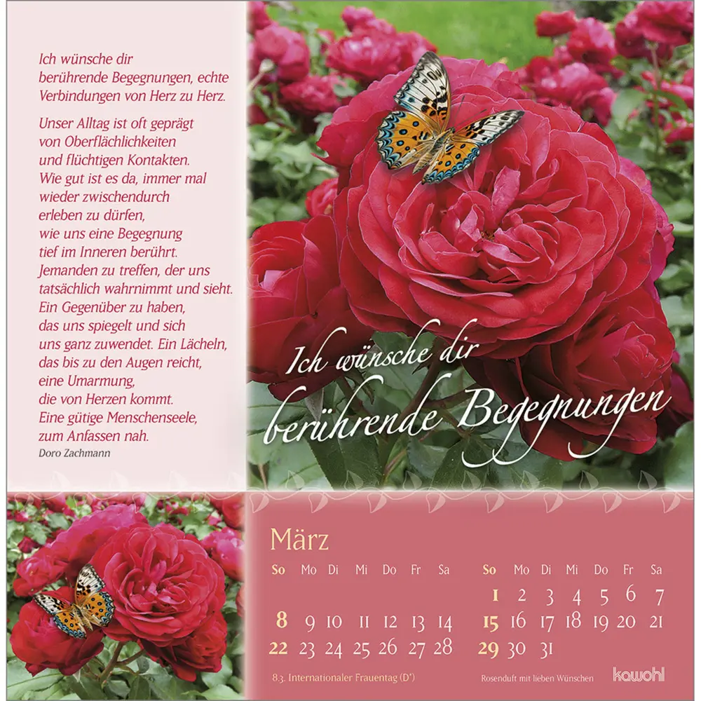 Bild: 9783754815960 | Rosenduft mit lieben Wünschen 2026 | Rosen-Postkarten-Kalender | 13 S.