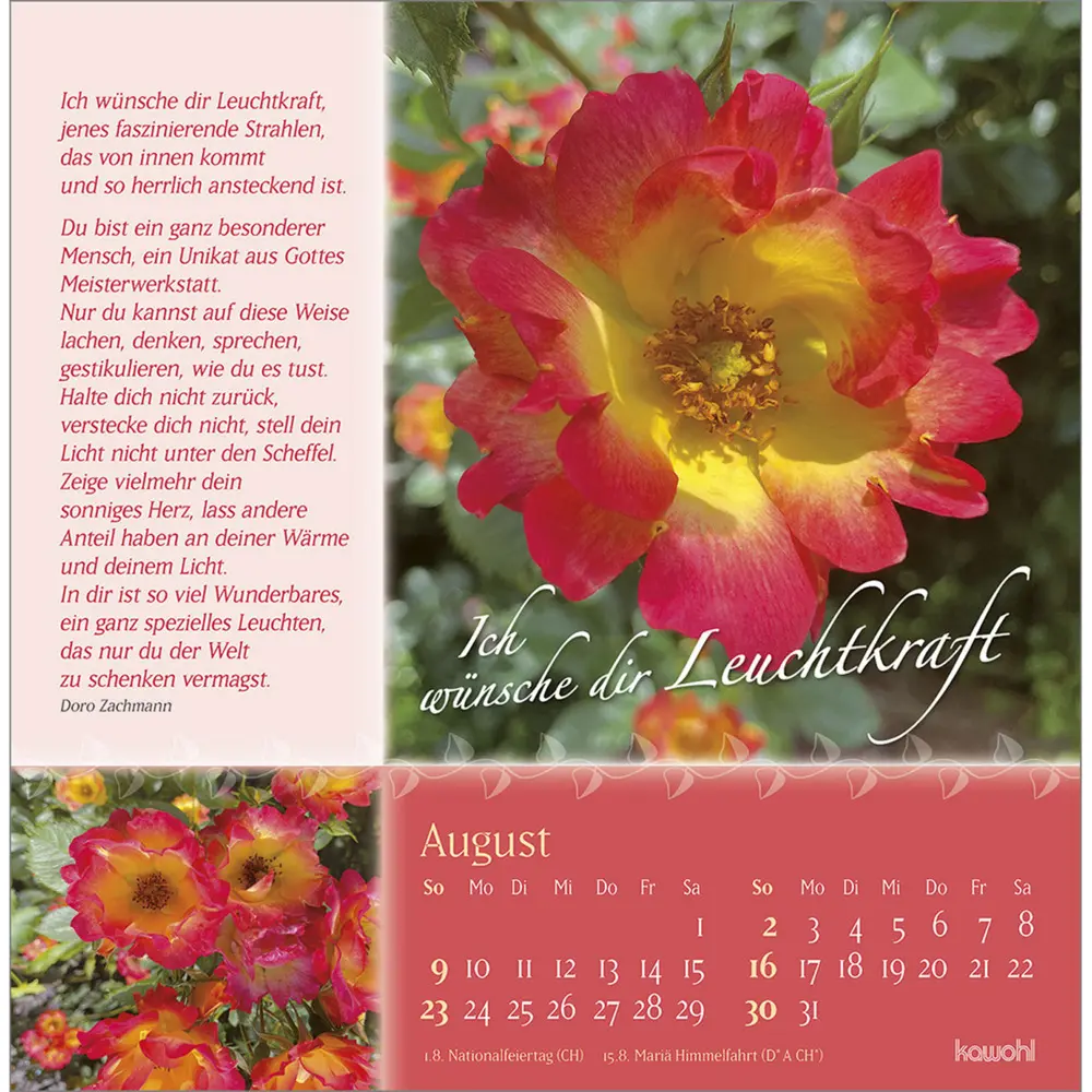 Bild: 9783754815960 | Rosenduft mit lieben Wünschen 2026 | Rosen-Postkarten-Kalender | 13 S.