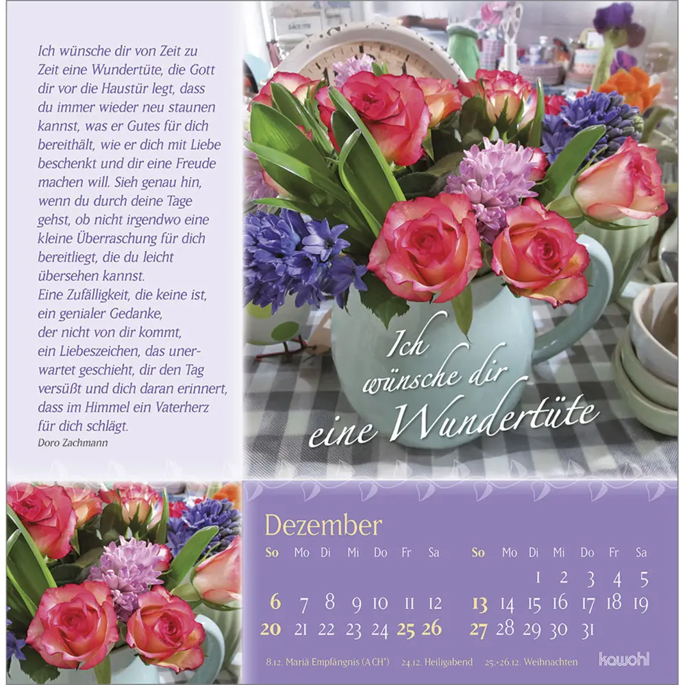 Bild: 9783754815960 | Rosenduft mit lieben Wünschen 2026 | Rosen-Postkarten-Kalender | 13 S.