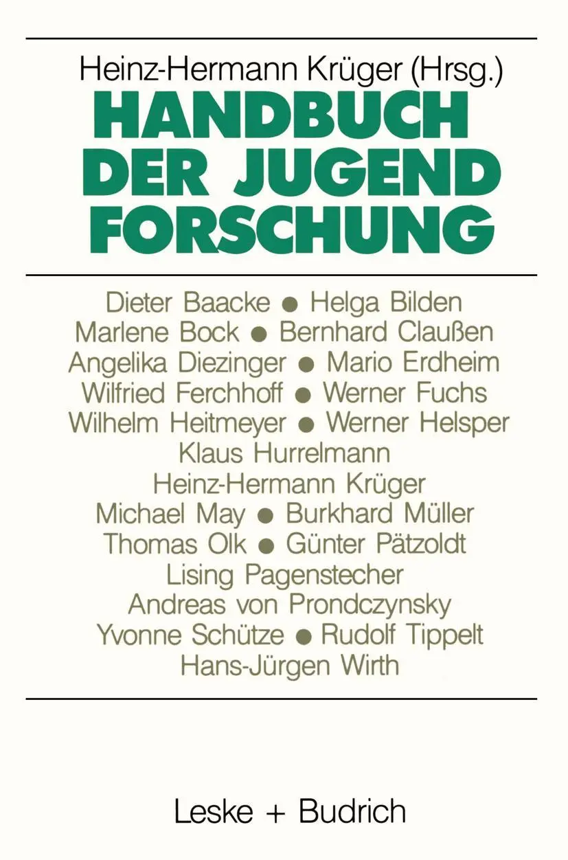 Cover: 9783810005960 | Handbuch der Jugendforschung | Heinz-Hermann Krüger | Taschenbuch
