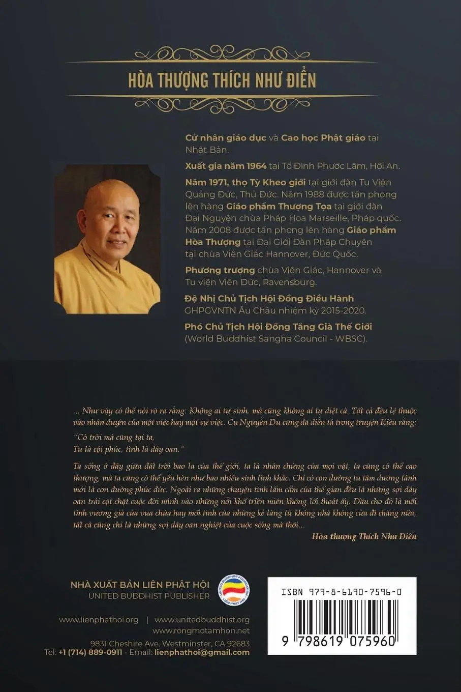 Rückseite: 9798619075960 | S¿ng và ch¿t theo quan ni¿m c¿a Ph¿t giáo | Thích Nh¿ ¿i¿n | Buch