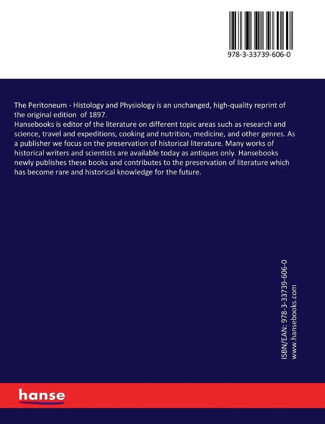 Rückseite: 9783337396060 | The Peritoneum | Histology and Physiology | Byron Robinson | Buch
