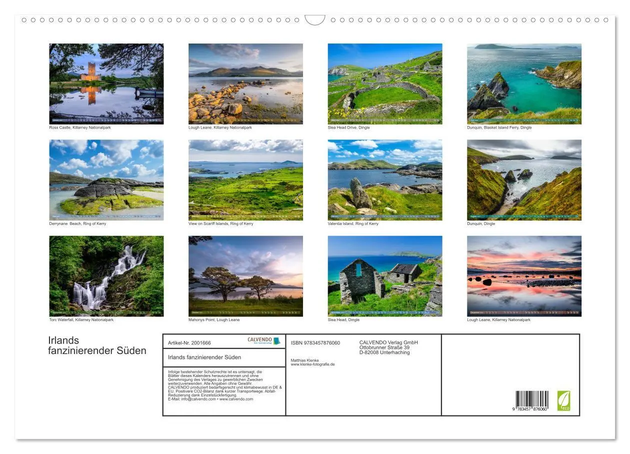 Bild: 9783457876060 | Irlands fanzinierender Süden (Wandkalender 2026 DIN A2 quer),...