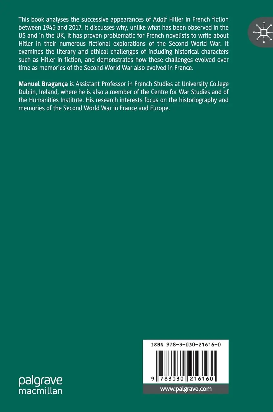Rückseite: 9783030216160 | Hitler's French Literary Afterlives, 1945-2017 | Manuel Bragança
