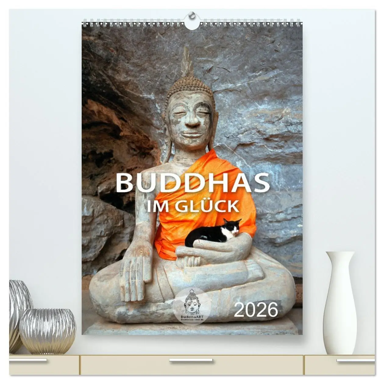 Cover: 9783516336160 | Buddhas im Glück (hochwertiger Premium Wandkalender 2026 DIN A2...