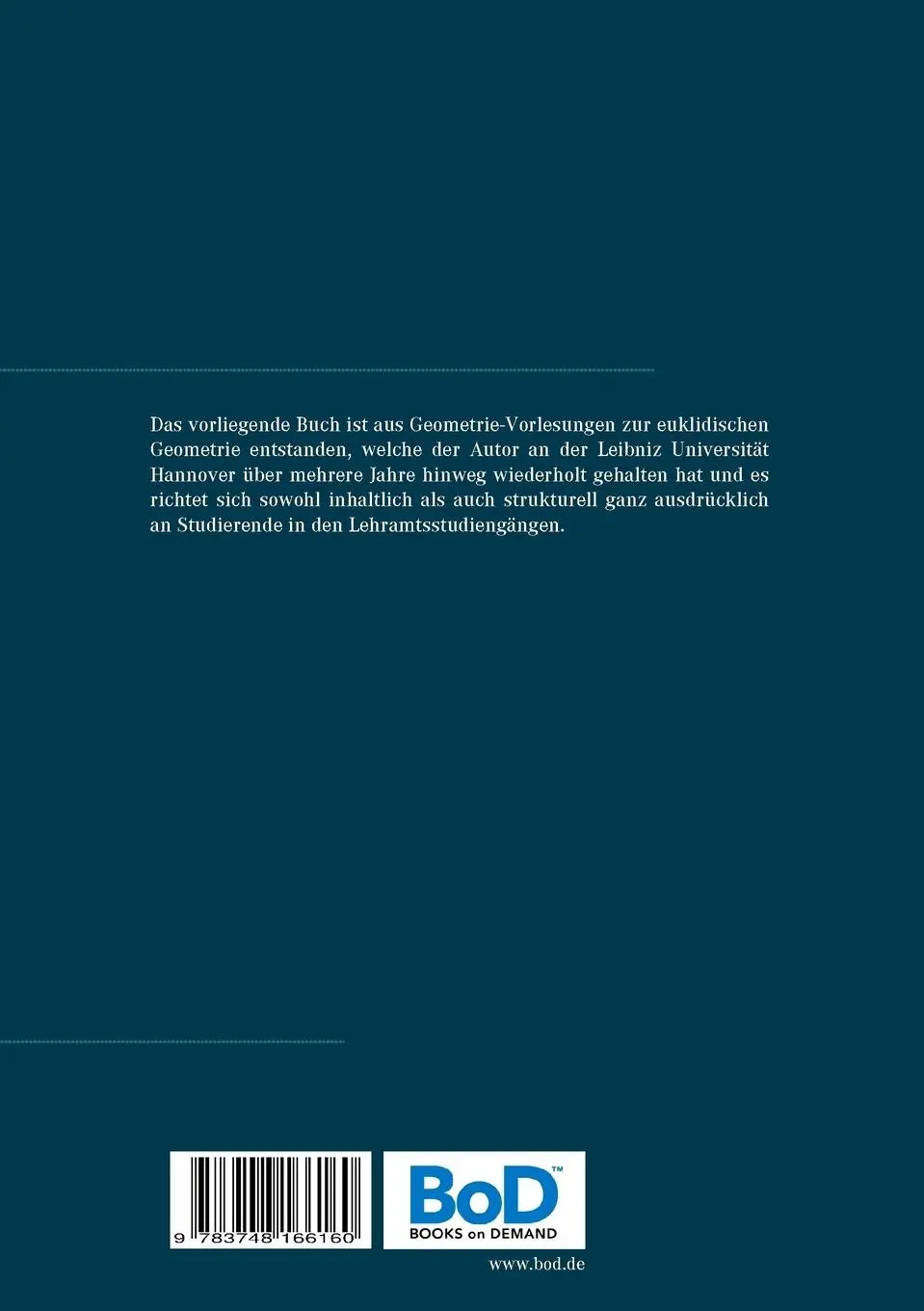 Rückseite: 9783748166160 | Geometrie für das Lehramt | Knut Smoczyk | Taschenbuch | Paperback