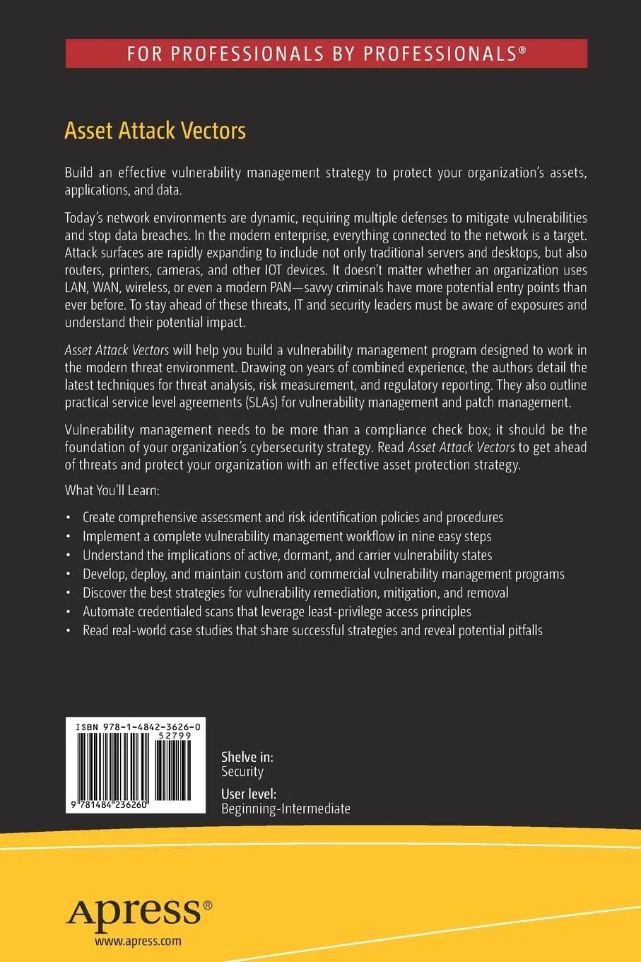 Rückseite: 9781484236260 | Asset Attack Vectors | Brad Hibbert (u. a.) | Taschenbuch | xxxvii