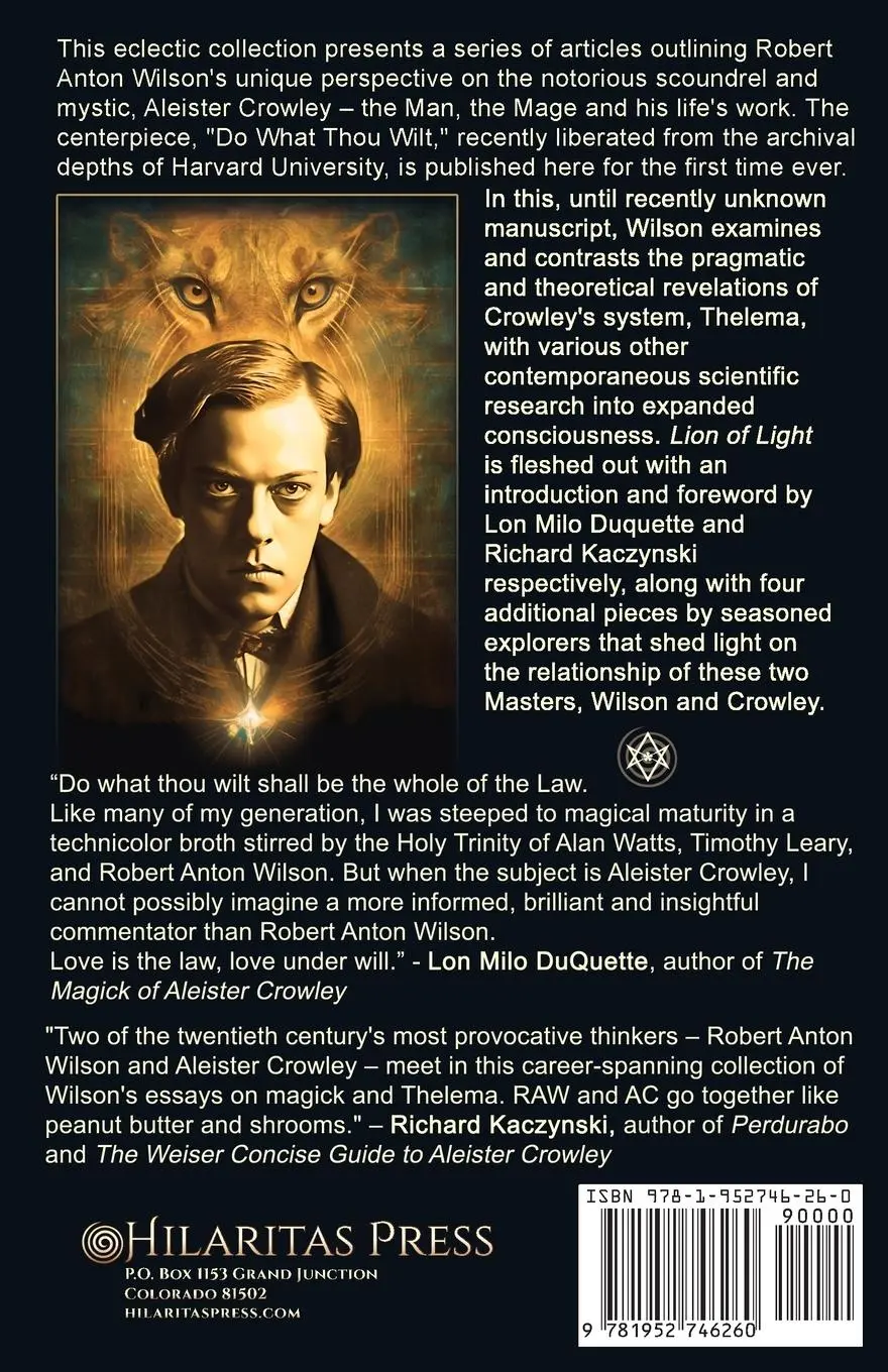 Rückseite: 9781952746260 | Lion of Light | Robert Anton Wilson on Aleister Crowley | Wilson