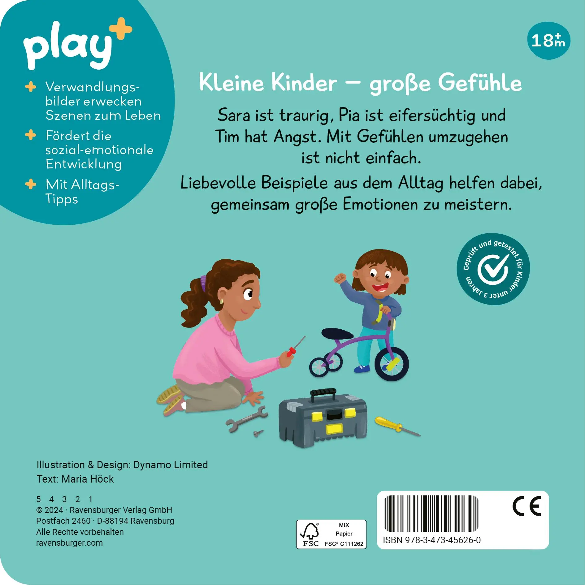 Rückseite: 9783473456260 | Play+ Mein erstes Schiebebuch Gefühle - ab 18 Monate | Maria Höck