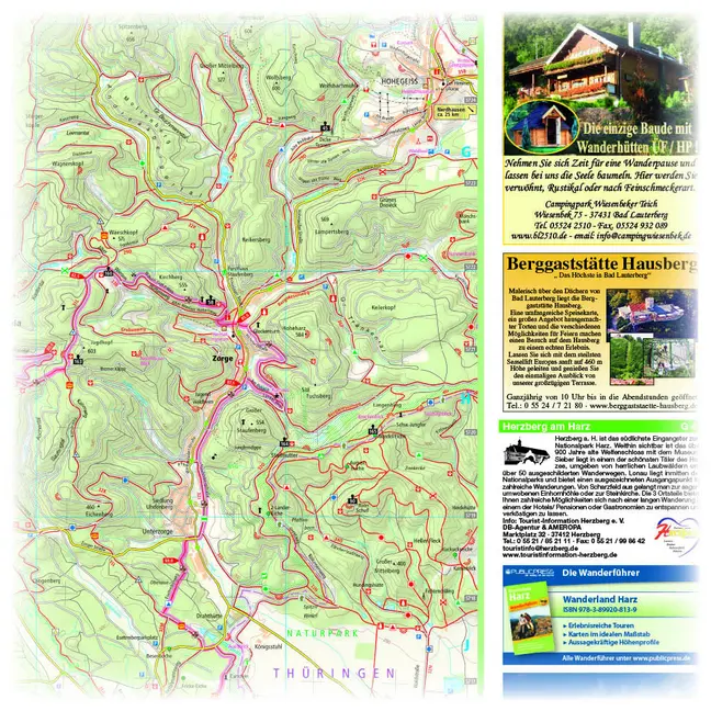 Bild: 9783747306260 | Publicpress Wanderkarte Harzer BaudenSteig, Bad Lauterberg, Bad...