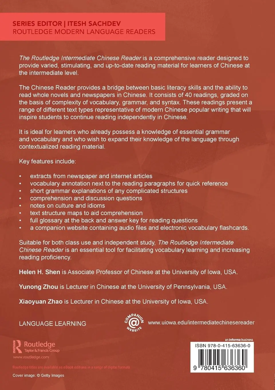 Rückseite: 9780415636360 | The Routledge Intermediate Chinese Reader | Helen Shen (u. a.) | Buch