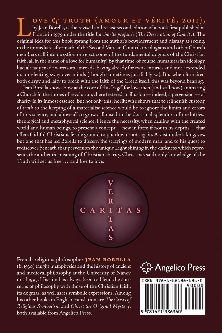 Rückseite: 9781621386360 | Love and Truth | The Christian Path of Charity | Jean Borella | Buch