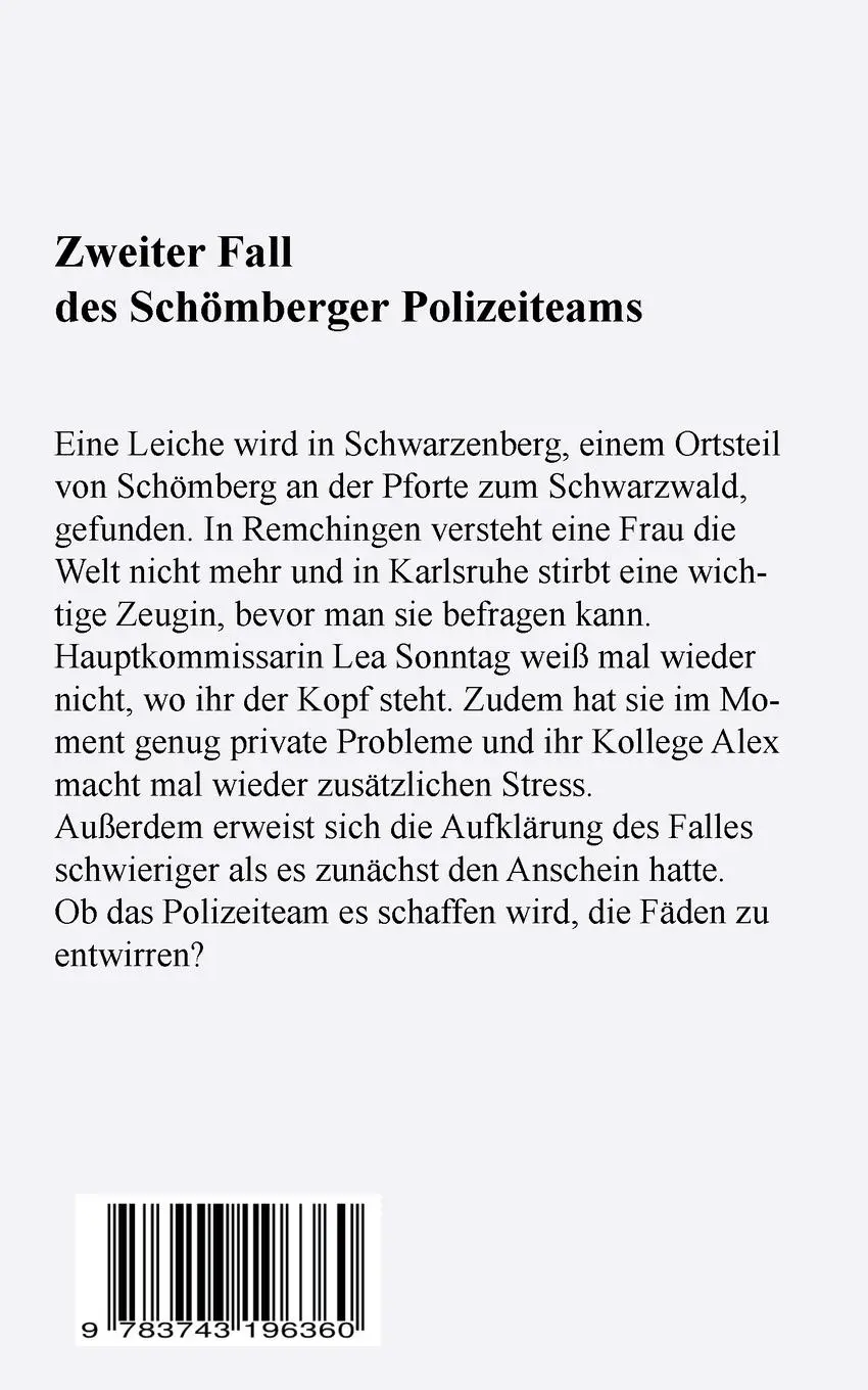 Rückseite: 9783743196360 | Die Tote, die noch lebt | Lea und ihr Team | Manuela Kusterer | Buch