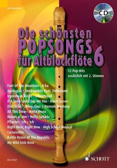 Cover: 9783795746360 | Die schönsten Popsongs für Alt-Blockflöte 6 | Uwe Bye | Broschüre