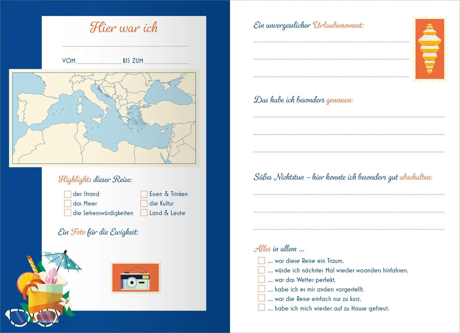Bild: 4014489136460 | Mein Reisetagebuch - Farben des Sommers | Maïté Franchi | Taschenbuch