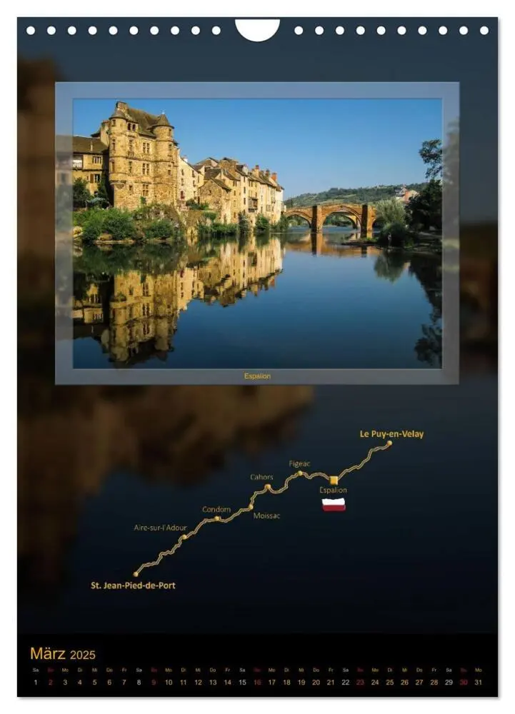 Bild: 9783457076460 | Jakobsweg Via Podiensis (Wandkalender 2025 DIN A4 hoch), CALVENDO...