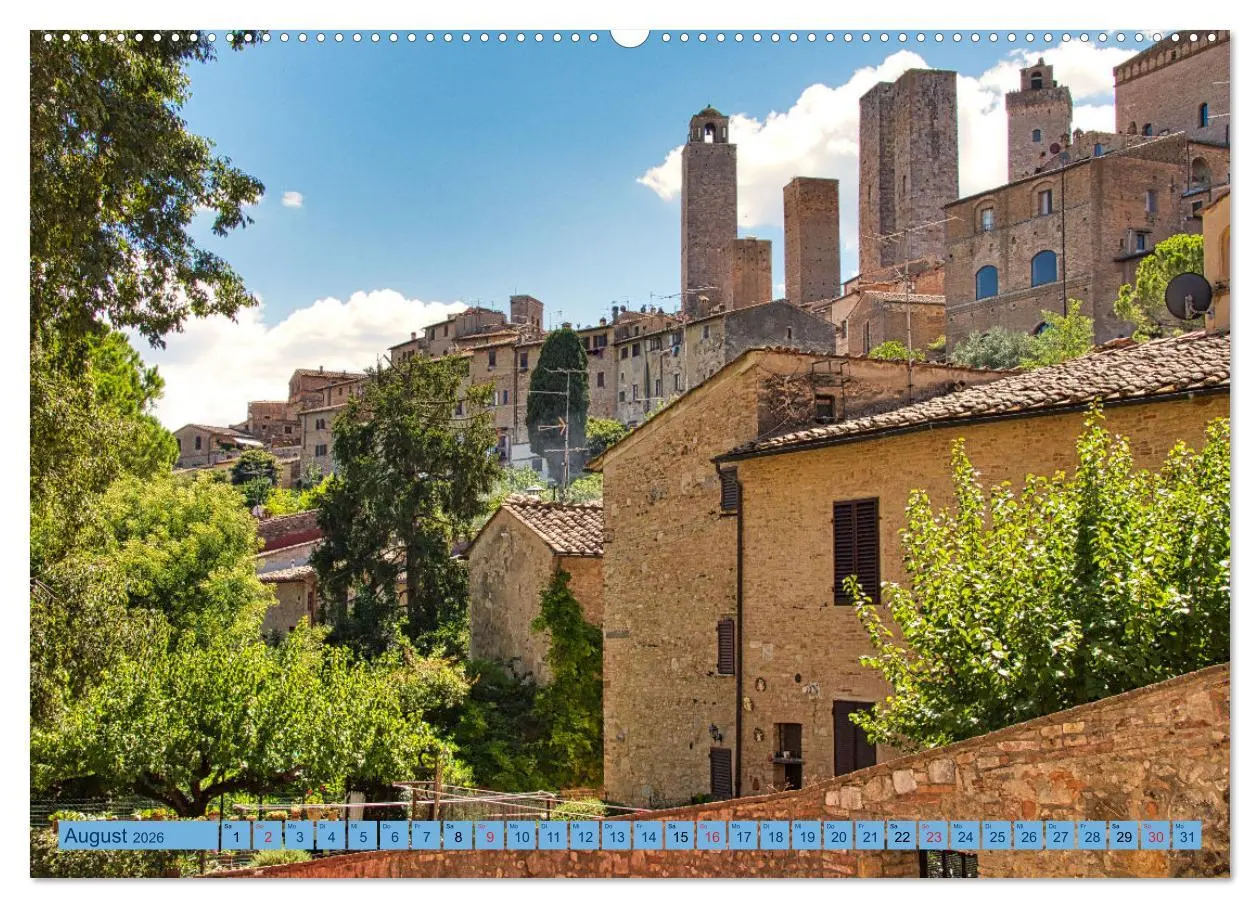Bild: 9783457386460 | Impressionen aus San Gimignano (hochwertiger Premium Wandkalender...