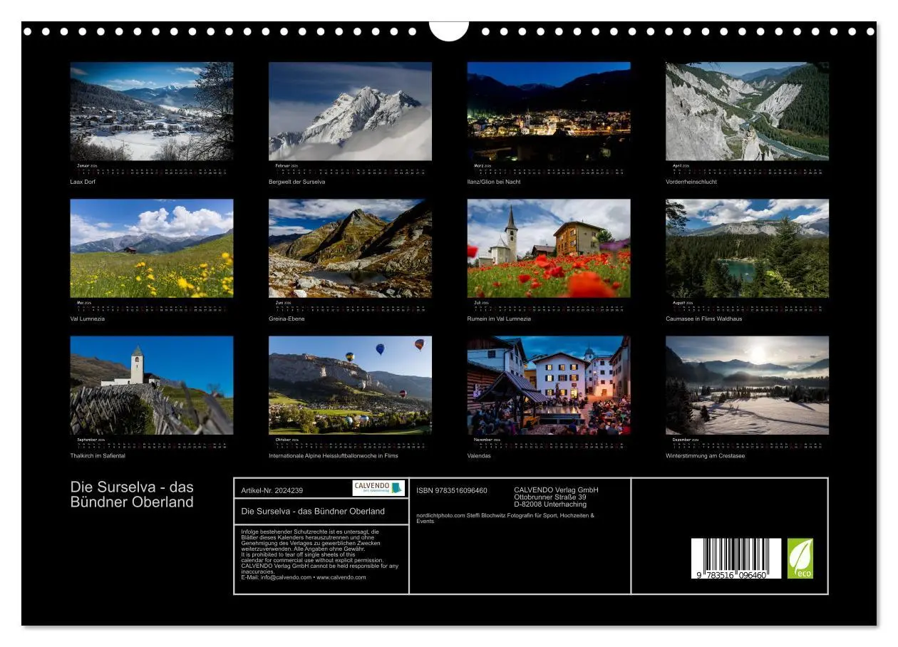 Bild: 9783516096460 | Die Surselva - das Bündner Oberland (Wandkalender 2026 DIN A3...
