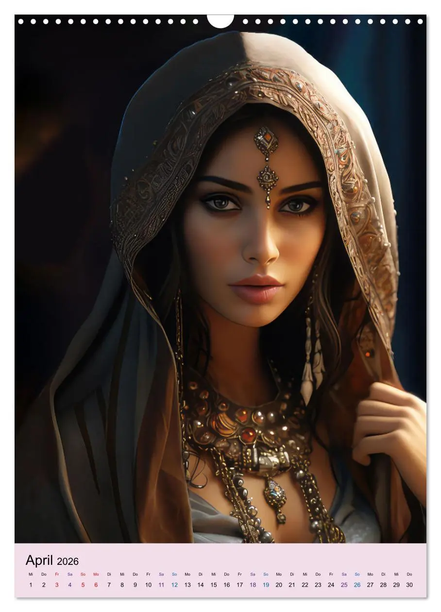 Bild: 9783516306460 | Arabische Prinzessinnen Fantasiebilder (Wandkalender 2026 DIN A3...