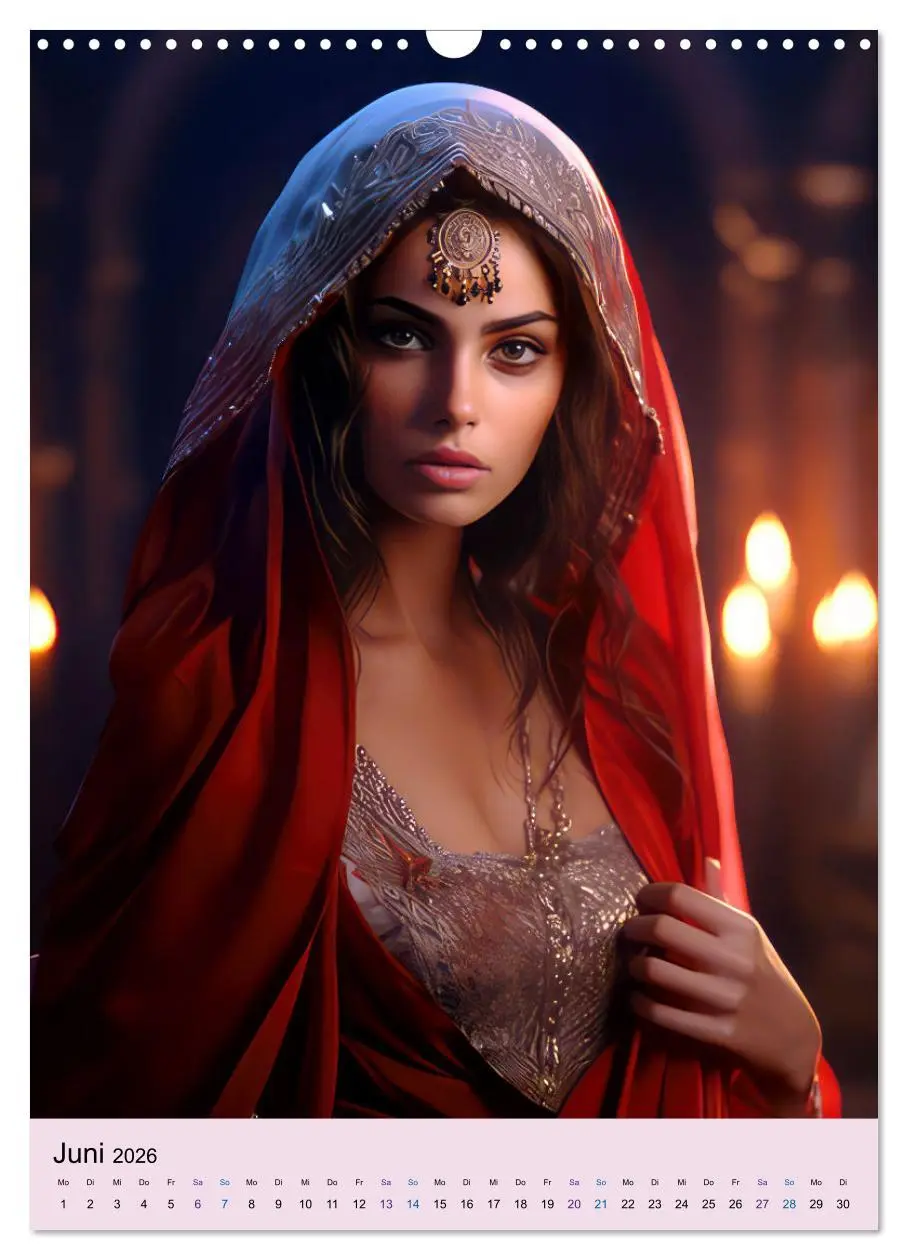 Bild: 9783516306460 | Arabische Prinzessinnen Fantasiebilder (Wandkalender 2026 DIN A3...