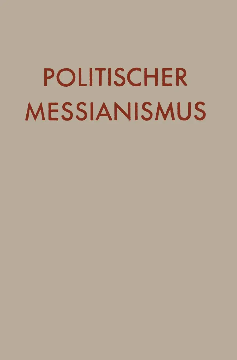 Cover: 9783663066460 | Politischer Messianismus | Die romantische Phase | Ya¿aqov Lêb ¿Almôn