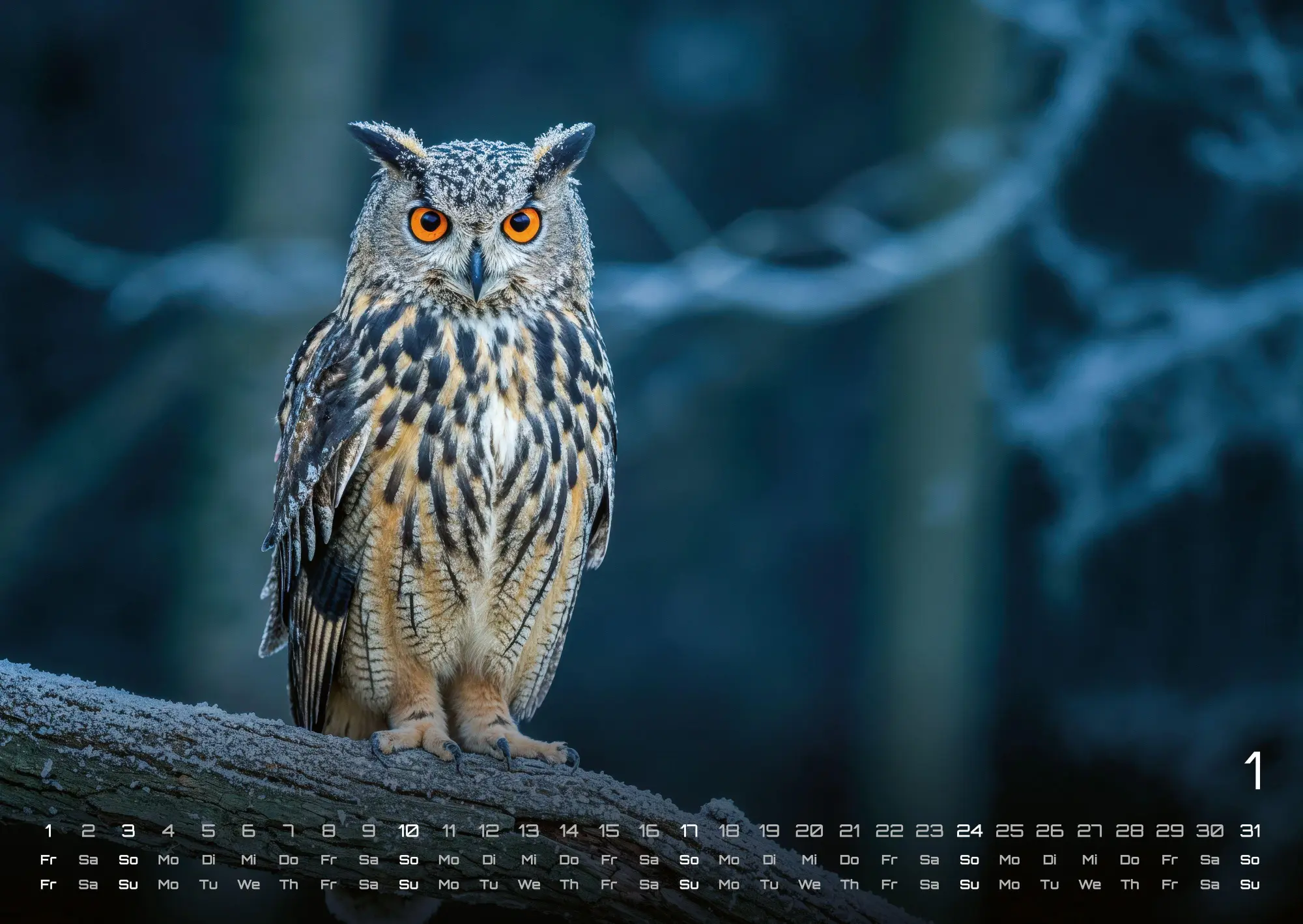 Bild: 9783986736460 | Eulen - Wächter der Nacht - 2027 - Kalender DIN A2 | GP-Fever. de