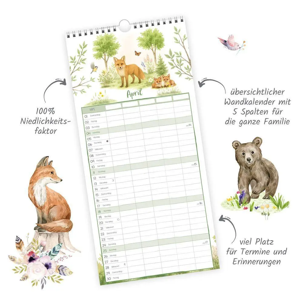 Bild: 9783988026460 | TRÖTSCH - Familienkalender Waldfreunde 2027 | Wandkalender | KG | 2027