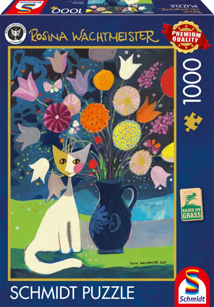 Cover: 4001504586560 | Weiße Katze | Puzzles Rosina Wachtmeister 1.000 Teile mit Goldfolie