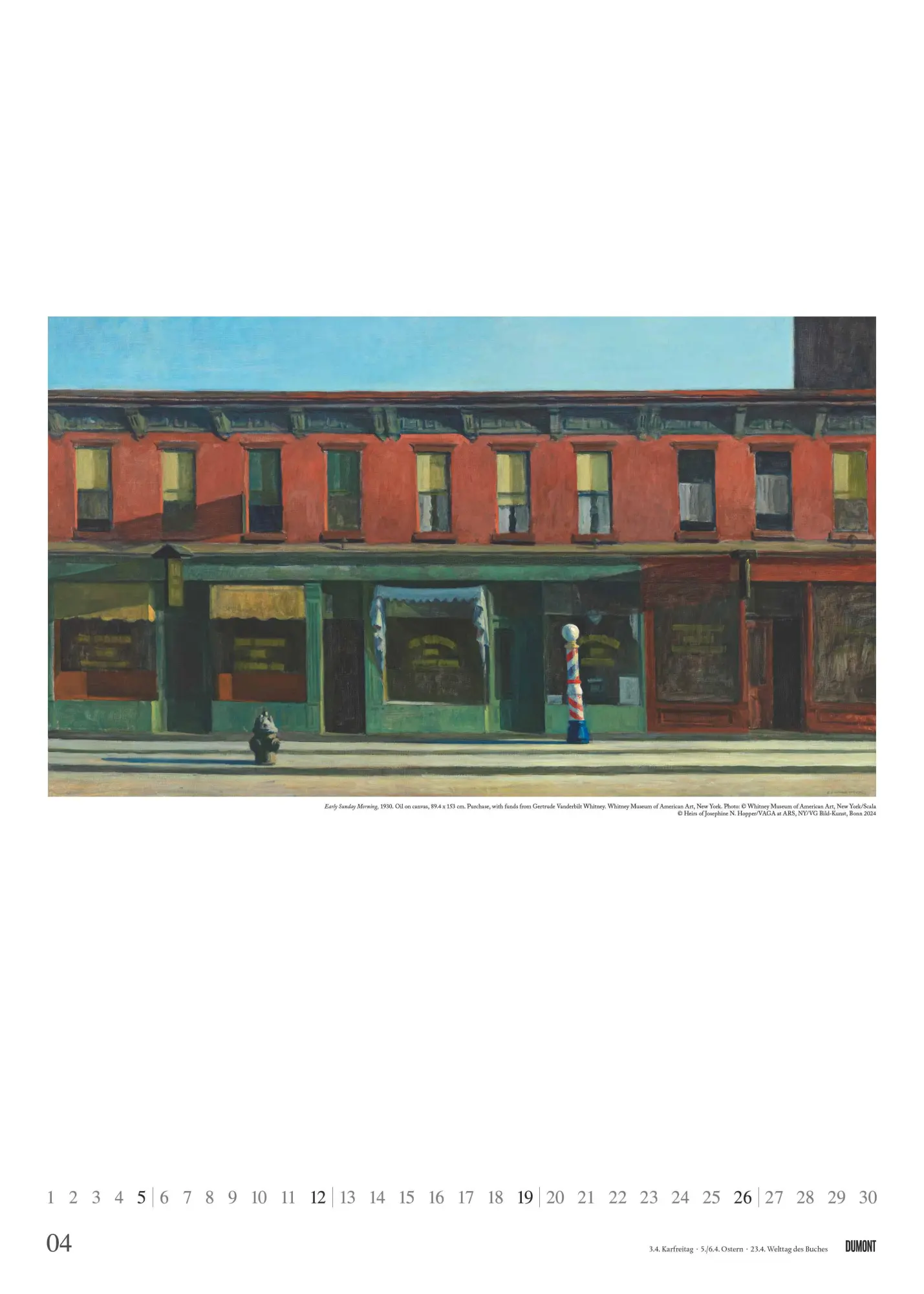 Bild: 4069095006560 | Edward Hopper 2026 - Kunst-Kalender - Poster-Kalender - 50x70 | 14 S.